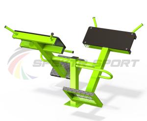 Купить Уличный тренажер сдвоенный для разгибательных мышц спины и больших ягодичных мышц в Ейске 