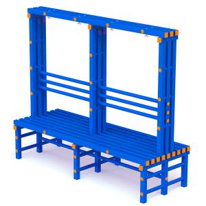 Купить Скамья-вешалка двухсторонняя 2000х734х1700 мм в Ейске 