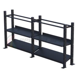 Купить Модульный стеллаж для гантелей, гирь и медболов 2580х430х1200 (2 секции) в Ейске 