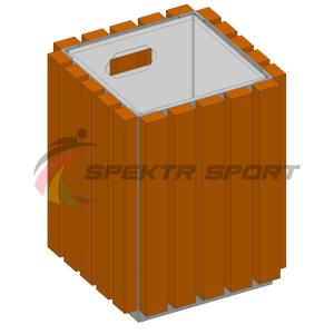 Купить Урна металлическая в деревянной обрешетке SP МФ400 в Ейске 