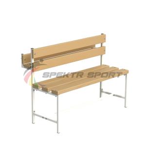 Купить Скамейка для раздевалок со спинкой и лотком (разборная) 1500 мм в Ейске 
