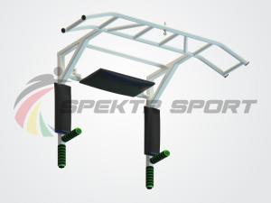 Купить Турник-брусья-пресс Прометей цельносварной с доп. хватами цв. белый в Ейске 