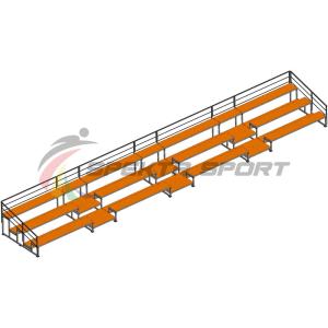 Купить Трибуна для зрителей 3 ряда на 66 мест с перилами в Ейске 