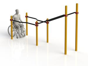 Купить Брусья двойные в подъем с подъездом для колясочников WRK-D11_76mm в Ейске 