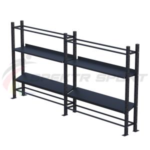 Купить Модульный стеллаж для гантелей, гирь и медболов 3780х430х1950 (2 секции) в Ейске 