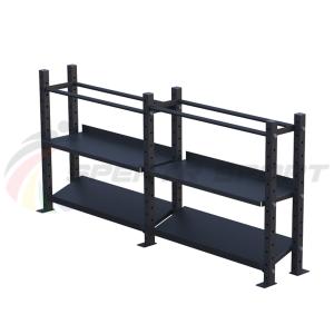 Купить Модульный стеллаж для гантелей, гирь и медболов 3780х430х1200 (2 секции) в Ейске 