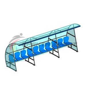 Купить Кабинка для игроков и судей на 10 мест с мягким козырьком в Ейске 