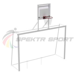 Купить Ворота мини-футбольные с баскетбольным щитом из оргстекла и кольцом в Ейске 