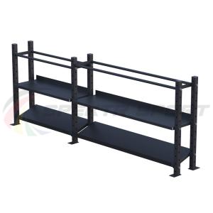 Купить Модульный стеллаж для гантелей, гирь и медболов 3180х430х1200 (2 секции) в Ейске 