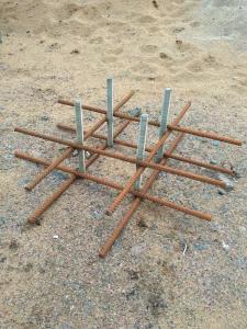 Купить Каркас для заливки бетонной смеси (ёжик) для монтажа уличных тренажеров в Ейске 