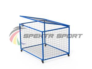 Купить Корзина для хранения мячей передвижная металлическая (сетка) в Ейске 