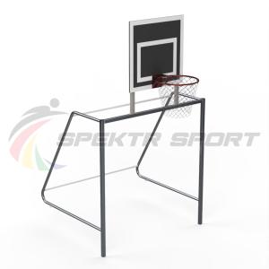 Купить Ворота мини-футбольные детские с баскетбольным щитом из фанеры и кольцом в Ейске 